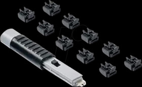 NL03PKBK Port Schloss, RJ45, 10 Stück, mit Schlüssel, schwarz