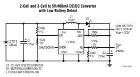 Micropower High Power DC/DC Converter with Low-Battery Detector