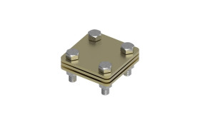 Złącze uniwersalne 3-elem. 60x60 bednarka-bednarka mosiądz 214.1.1 MS 21401110