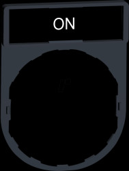 ZBY2311 Legend holder 30x40 mm with sign 8x27 mm with ON lettering