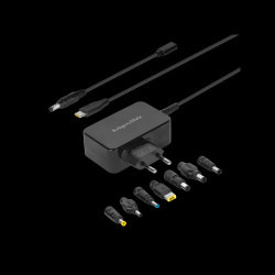 Zasilacz uniwersalny laptopa i urządzeń mobilnych wej.220-240V - wyj.3-20V Pd/45W K&M / KM1450-45