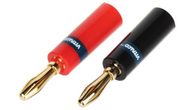 Para Wtyków Bananowych Ban-Plug-V1 Czerwony + Czarny Vitalco