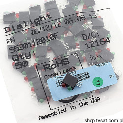 553-0112-010F LED 3mm Green Red in Case THT DIALIGHT