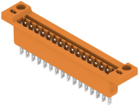 Pin header, 16 pole, pitch 5.08 mm, straight, orange, 1599270000