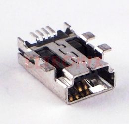 GNIAZDO USB MINI SMD MS-1A4D Z PODWÓJNYM KLUCZEM 4PIN