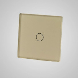 TouchMe Mały panel szklany, łącznik pojedynczy, złoty TM530G