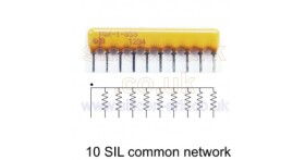 33K Ohm resistor network common rail (4610X-101-333) - Bourns