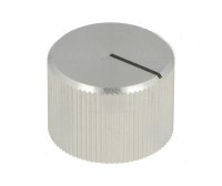 GALKA-20S-64 Gałka potencjometru obrotowego, oś 6.4mm - srebrna aluminiowa, średnica zewn. 20 mm