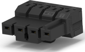 PCB terminal, 4 pole, pitch 7.5 mm, AWG 22-14, 12.7 A, black, 2-2331743-1