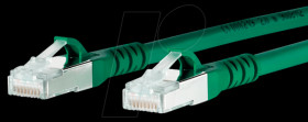 1308455055-E Patch cord RJ45 Cat.6A AWG26 S/FTP LSHF 5.0 m green