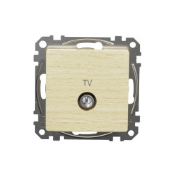 Gniazdo TV końcowe (4dB), brzoza, efekt drewna, Sedna Design i Elements SDD180471