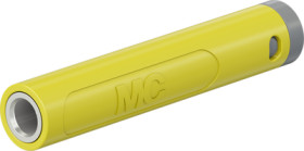 4 mm socket, crimp connection, 1.0 mm², mounting Ø 8 mm, yellow, 64.2062-24