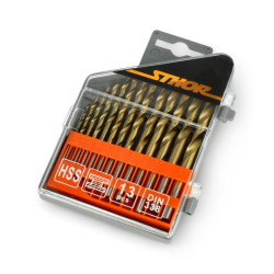 Zestaw 13-stu wierteł do metalu Tytan 1,5-6,5mm - Sthor 22300