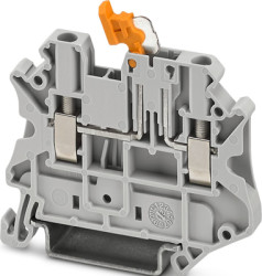 Knife disconnect terminal, screw connection, 0.34-4.0 mm², 2 pole, 6 kV, gray, 1277636