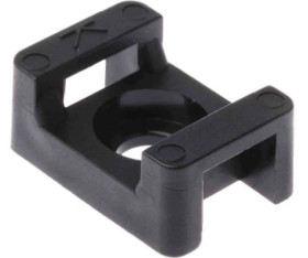 Mocowanie opaski kablowej, 23mm x 16 mm, kolor: Czarny, 250-szt., -45→ +85 C., RS PRO