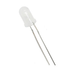 Dioda LED 5mm BIAŁA mat. ciepła 3000K