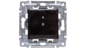 Dante Gniazdo Bryzgoszczelne Z/U Z Przesłonami Klapka Transparentna Czarne...