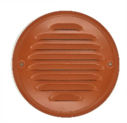 Osłona kratki metalowa okrągła fi 100 Ceglana