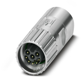 Plug, M17, 8 pole, crimp connection, screw locking, straight, 1629058