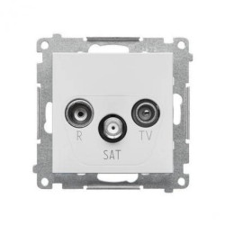 Simon 55 Gniazdo antenowe R-TV-SAT końcowe/zakończeniowe (moduł). 1x Wejście: 5 MHz÷2,4 GHz Jasnoszary mat TASK.01/114