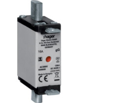 Wkładka bezpiecznikowa nożowa NH000 wskaźnik podwójny uchwyt izolowany gG 16A 500VAC LNH0016MK HAGER