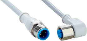 Złącze i kabel ze złączem Złącze M12 liczba rdzeni 4 długość 5m Rodzaj A Żeńskie Złącze B Złącze M12