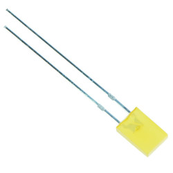 Amber Rectangular 2 x 5mm Diffused LED 50mcd 160°