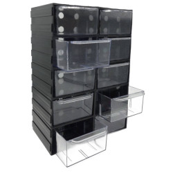 Szafka plastik PP10 10 Szufladek przezroczystych Px20, Organizer