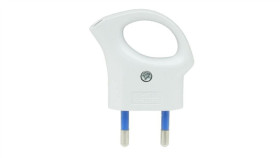 Wtyczka Płaska Z Uchwytem Wt-1U Biały W-32003