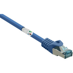 Renkforce RF-5047456 Patch cable CAT 6A S/FTP 0.25 m Blue Flame-retardant