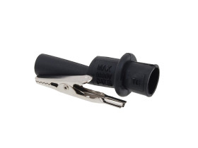 Krokodylek czerwony lub czarny z gniazdem banan 4mm JC-BBC04021...