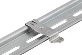 Enclosure feet, steel, (W x H x D) 14 x 50.2 x 7 mm, silver, for mounting rail, 0687900000
