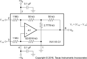 Automotive +-200V Common-Mode Voltage Difference Amplifier