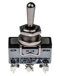 Przełącznik (Wł.)-wył.-(wł.) średnica wycięcia 12.2mm SPDT APEM Montaż panelowy długość przełącznika 17.5mm