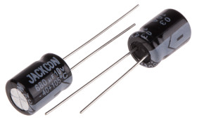 Kondensator 680μF 10V dc Radialny, Otwór przelotowy RS PRO roztaw: 3.5mm 8 (Dia.) x 11mm