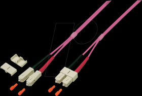 O0318.1 Duplex Jumper SC-SC 50/125µ, 1 m, OM4, violet