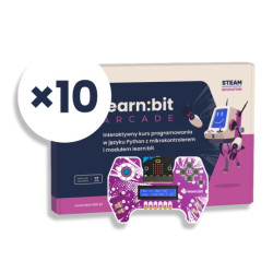 learn:bit Arcade - kurs programowania w języku Python - zestaw z 10 modułami micro:bit - pakiet klasowy