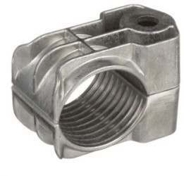 Cable clamp, max. bundle Ø 13 mm, aluminum, metal, (L x W x H) 40 x 41 x 23 mm, CCAL1H1013-X