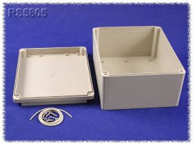 Obudowa uniwersalna Hammond Electronics, ABS, szary, (D x S x W) 250 x 200 x 130 mm, 1 szt.