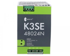 Zasilacz impulsowy K3SE 48024 3x400/ 24VDC 20A 480W na szynę DIN, Uzas: 340-550VAVAC, Ta70, 17000-1014