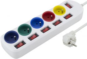 Listwa antyprzepiÄciowa 5 gniazd 1.5m biaĹa