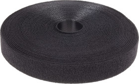 Taśma rzepowa szerokość 20mm, typu: haczyk-pętelka Czarny RS PRO długość 10m