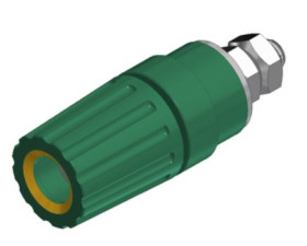 Gniazdo montażowe, śred.: 14mm, Zielony/żółty, 35A, 60V dc