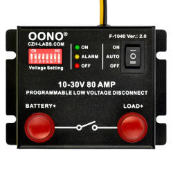 10-30V 80Amp Low Voltage Disconnect LVD Module, for 12V 18V 24V Battery, VER: 2.0