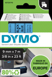 S0720710 DYMO D1 tape, 9 mm, black/blue