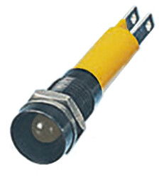 Lampka kontrolna do montażu panelowego 24V, Żółta 8mm LED Czarny Końcówka lutownicza CML Innovative Technologies