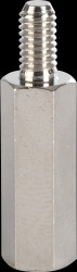 Spacers, metal, 6-edge, M4, 20 mm