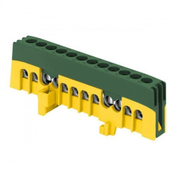 Listwa zaciskowa izolowana PRO PE, 12 przewodów, zielony,OR-LZ-8208/12/GN