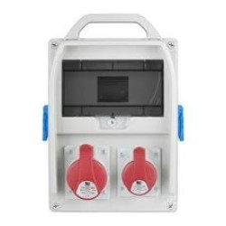 Rozdzielnica R-BOX 300 9S 1x32A/5p, 1x16A/5p, 2x250V, puste okno IP44 B.18.300-7