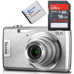 Aparat cyfrowy Benq AE220 + SDHC 16GB SanDisk Ultra + dodatkowy akumulator NP-50